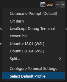 Changing default terminal in VSCode